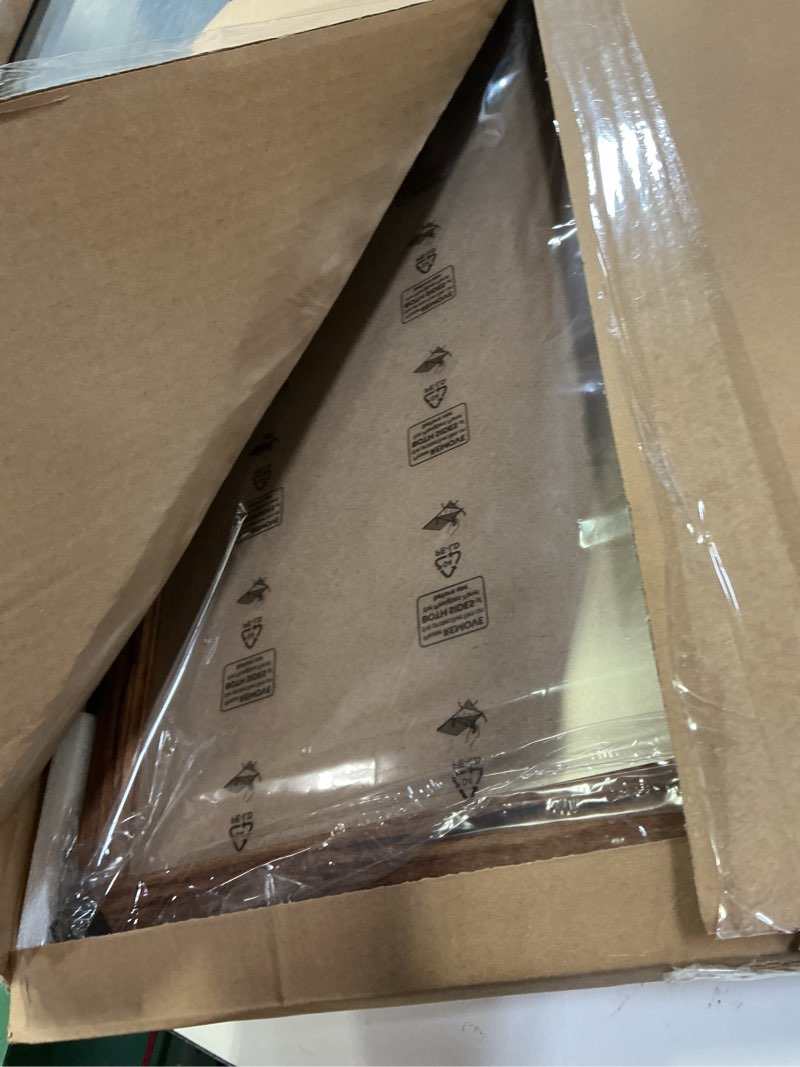 Condition photo showing Good Condition for 29x24 Wood Frame Brown, Natural Wooden 29x24 in  Picture Frames, Modern Golden 5 x 8inch Gallery Photo Pic Frame with HD Plexiglass, Horizontal Vertical Wall Mounting Tabletop Display 1Pcs Brown 