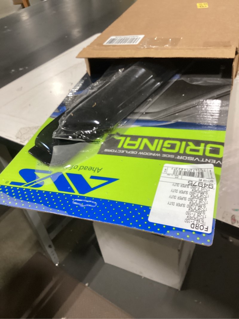 Condition photo showing Good Condition for auto ventshade [avs] ventvisor / rain guards | outside mount | smoke, 4 pc | 94975 | fits 2015 - 2022 ford f-150, 2017 - 2022 ford f-150 raptor/f-250/f-350/f-450/f-550 super duty supercrew