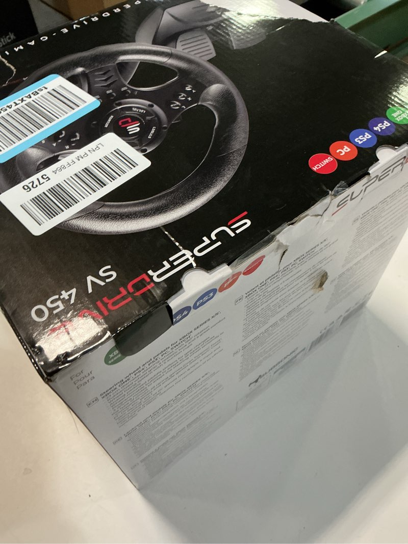 Condition photo showing Good Condition for SUBSONIC - Superdrive SV450 Racing Steering Wheel with Pedals and Shifters. For Xbox Series X/S, Switch 2 / Switch, PS4, Xbox One and PC - Black