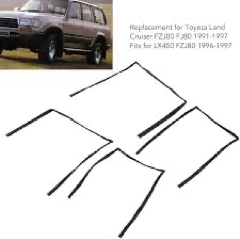 Astibym Rubber Door Belt Moulding weatherstrip, fzj80 fj80 lx450 Trim Replacement, Exterior Window F