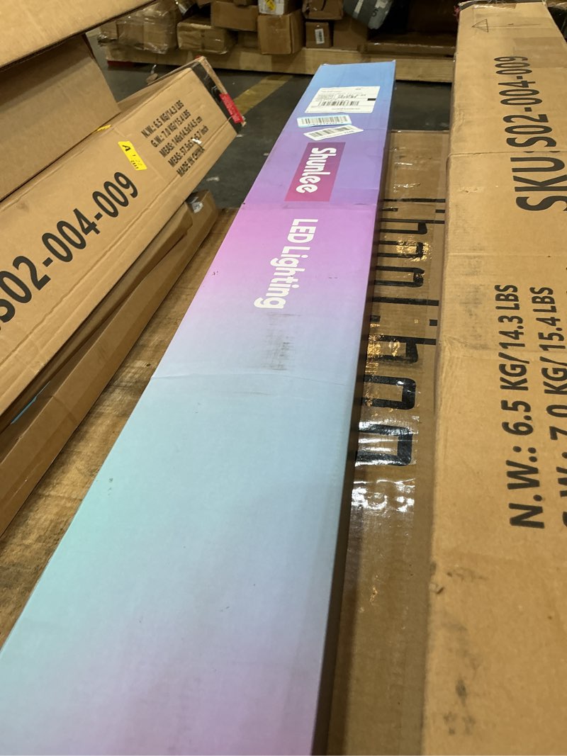 Condition photo showing New/Like New for rgb+ic led recessed lighting kit wall panel lights, 6pcs smart color chasing wood slat led lights with alexa & wifi app control, diy rgb strip lighting for acoustic panels, game room (22?+35?+54?)
