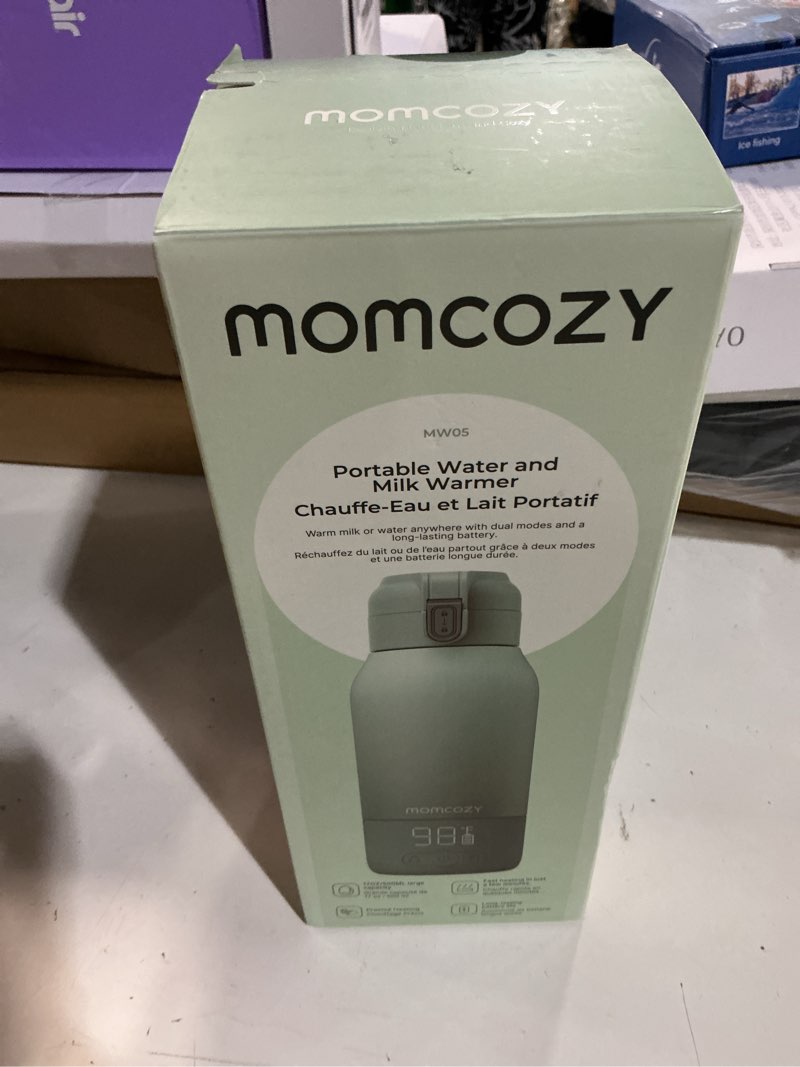 Condition photo showing New/Like New for momcozy portable bottle warmer for travel – dual heating modes for breast milk & water, portable milk warmer with fast heating & long battery life, 17 ounces large capacity to meet your all-day needs gradual change of green