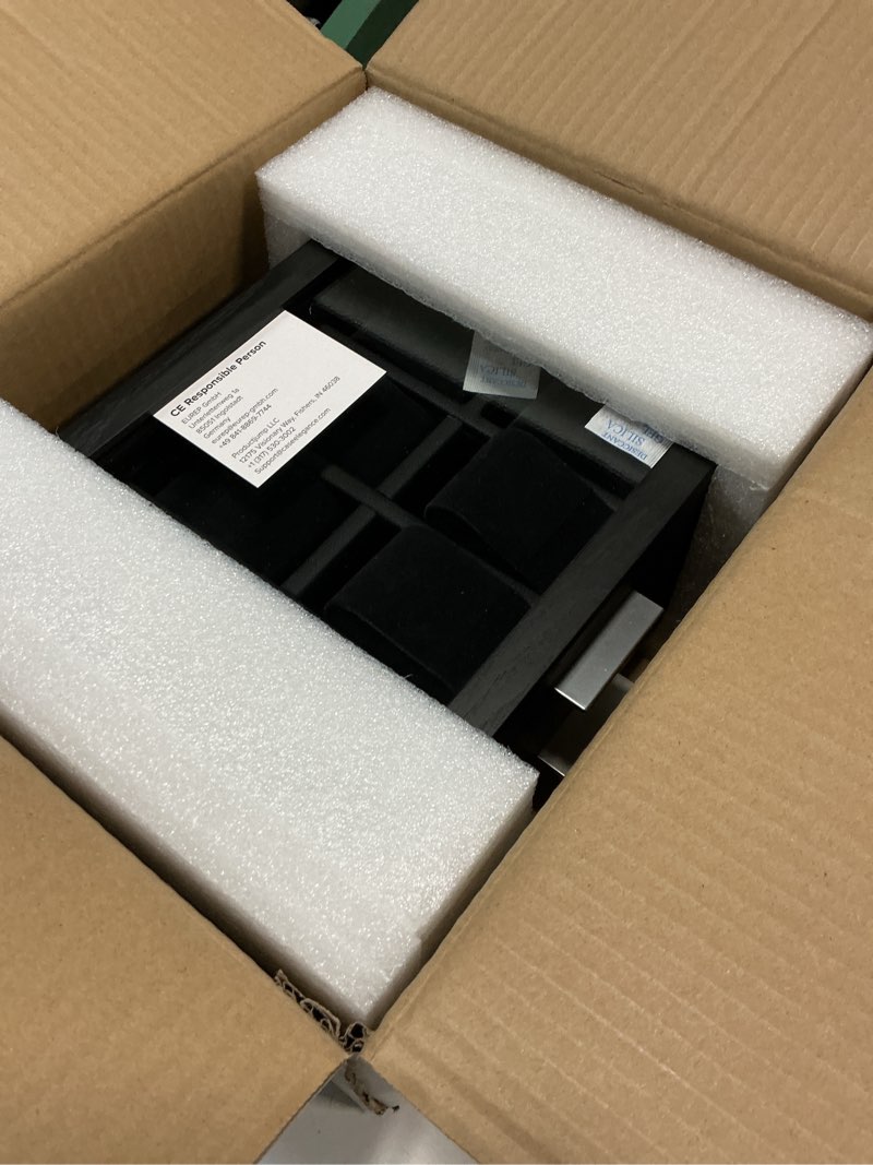 Condition photo showing Good Condition for 8 Slot Watch Box Case Organizer for Men, Black Finish, Watch Display Case, Modular Valet Tray, Apple Watch Compatible with Apple Watch Stand, Accessory Drawer, Pillow Stands