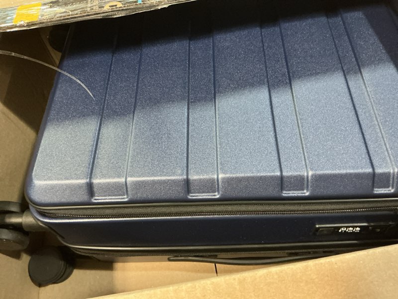 Condition photo showing Good Condition for kroser carry on luggage with spinner wheels & built-in tsa lock, expandable top opening hard shell suitcase large capacity durable rolling luggage with usb port, carry-on 20-inch, navy