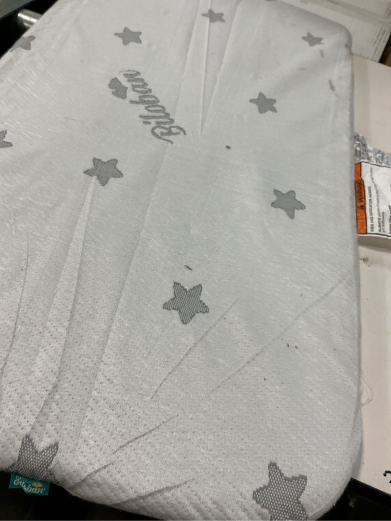 Condition photo showing As Is for Bassinet Mattress Pad 25 x 36 Compatible with Dream On Me Nest/Zoom Portable/Zodiak, Pamo Babe Portable, Cosco Portable and Baby Trend, Waterproof Breathable Baby Foam with Removable Zippered Cover