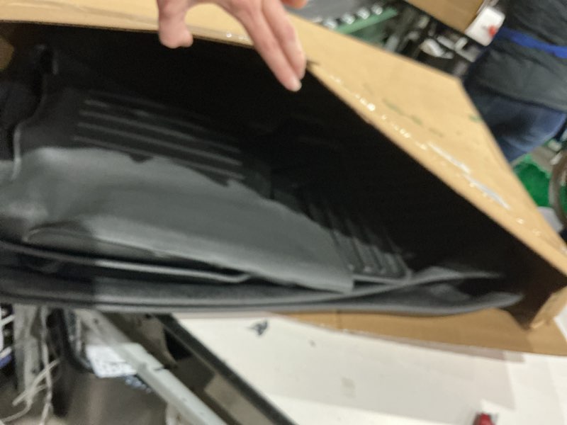 Condition photo showing As Is for similar not exact     flextough floor mats for cars, black deep dish all-weather car mats, waterproof trim-to fit automotive floor mats for cars trucks suv, universal floor liner car accessories full set black