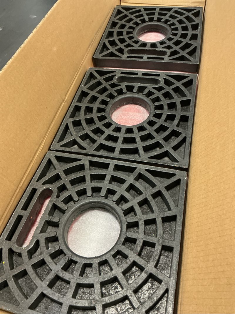 Condition photo showing Good Condition for battife 3 pack 42 inch orange traffic delineator posts with reflective collars and base, safety cones for construction zones and driving practice 42 inch orange 3
