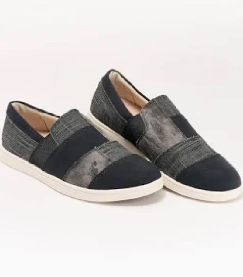 revitalign women's lydia patchwork, black, 8.5