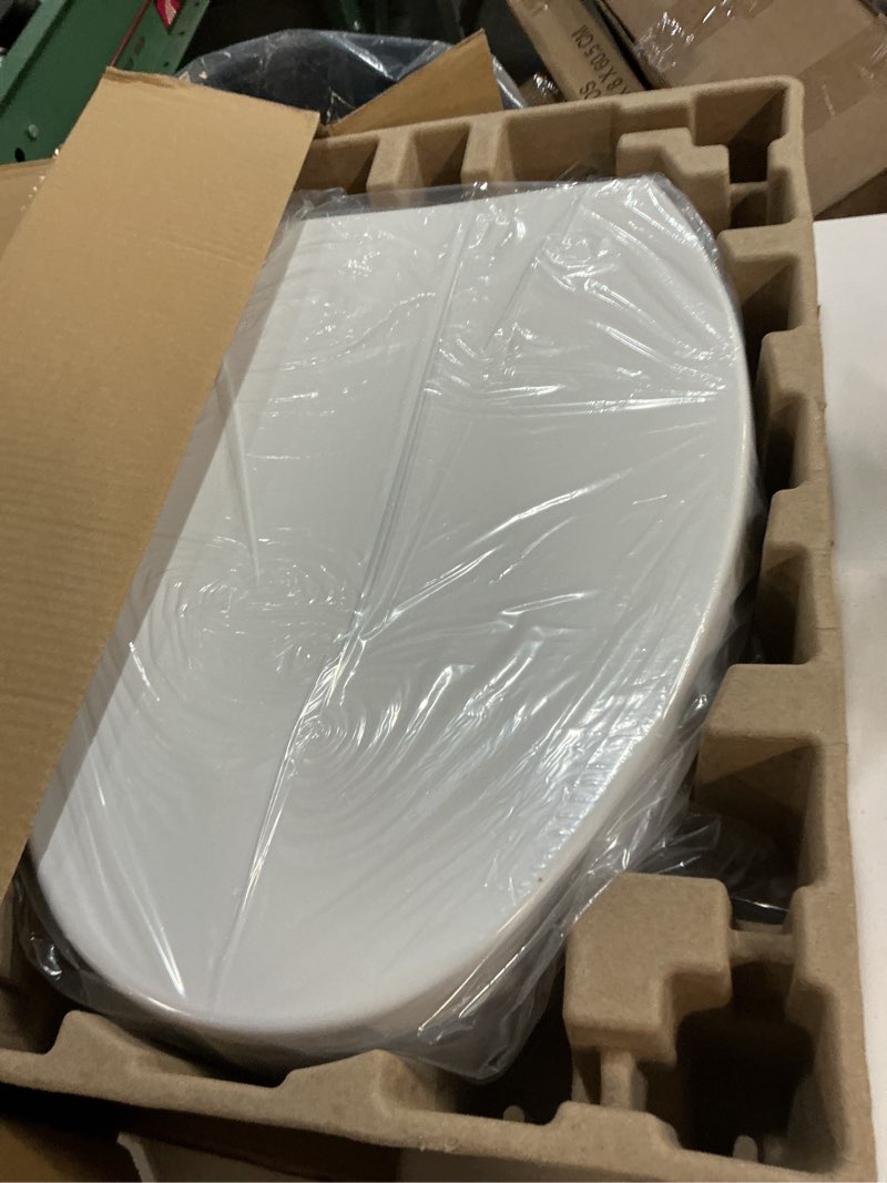 Condition photo showing Good Condition for bigcow raised toilet seat with bidet - elongated, soft close, 3" height - dual nozzle (frontal & rear wash) with adjustable cold water pressure and stainless steel inlet (elongated)
