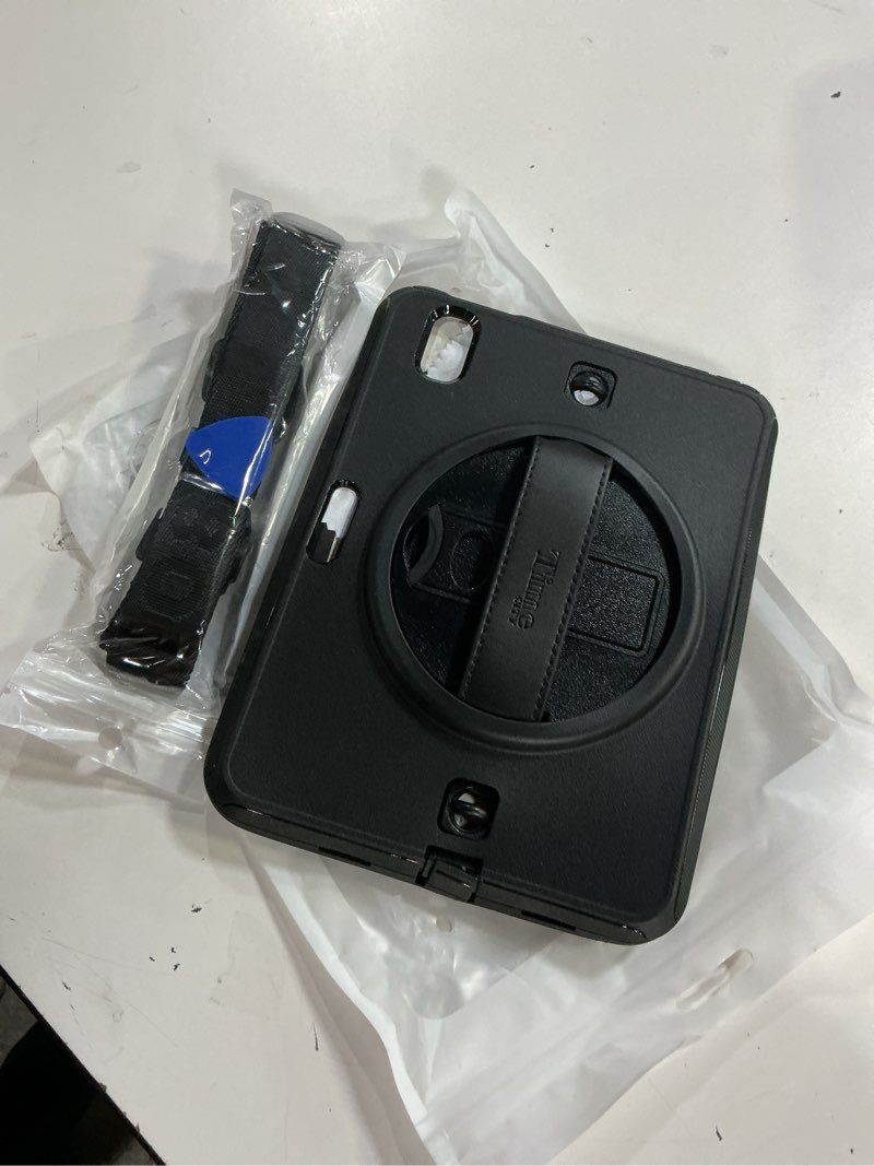 Condition photo showing New/Like New for timecity case for ipad mini 7 (a17 pro) 2024/ mini 6 8.3'' - heavy duty protective cover with screen protector, rotating stand, shoulder strap & pencil holder, case for ipad mini 7th/6th gen black 8.3 inch