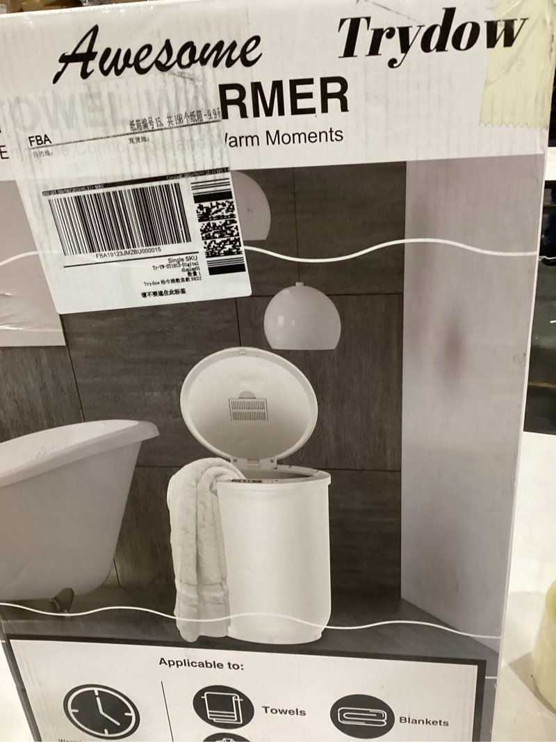 Condition photo showing Good Condition for Ultra Large Capacity Towel Warmer Bucket, Rapid Heating with Timer, One-Button Digital Display Control, Safety Lock, Gifts for Him & Her, Auto Shut-Off, Fits 2 Large, Blankets, Bathrobes, PJ's White