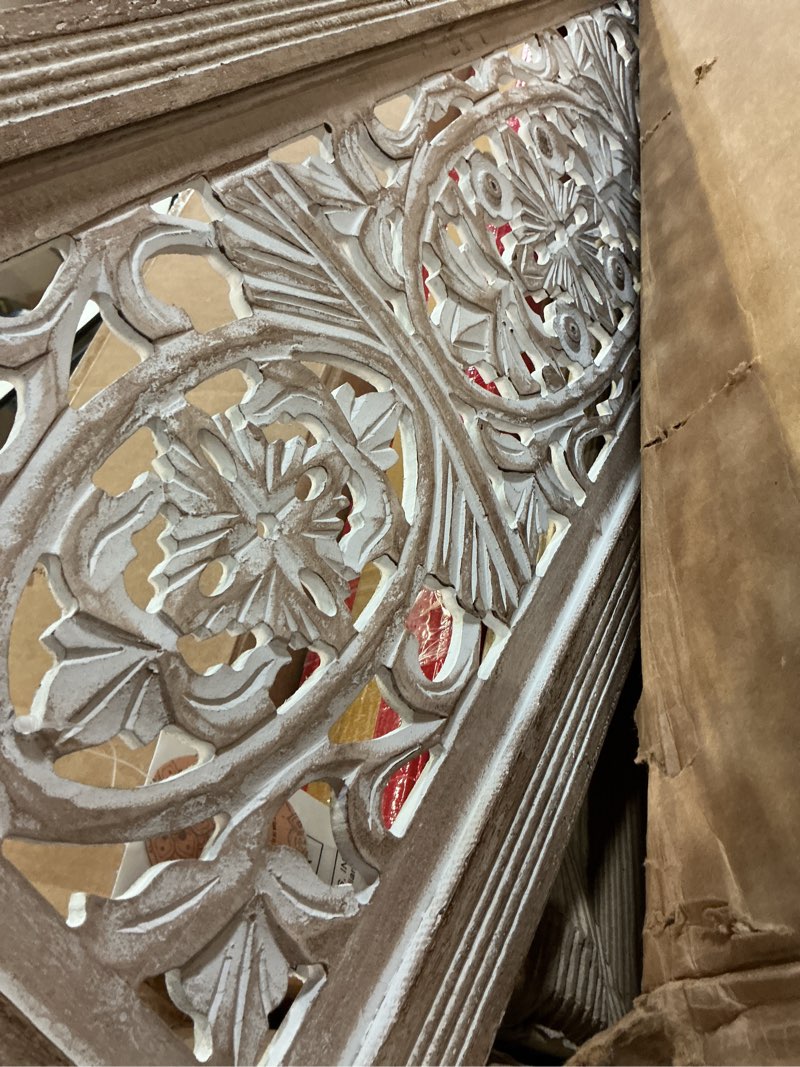 Condition photo showing Good Condition for 2 panel wall art decor wall sculpture, carved wood wall decor wall hanging