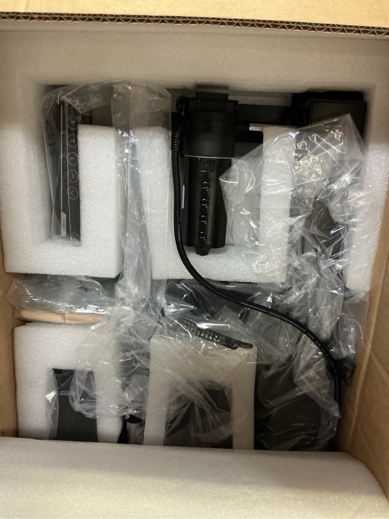 Condition photo showing Good Condition for Veken 47.2" Standing Desk, Adjustable Height Office Desk with Wood Desktop, Computer Table for Home Work, Study and Gaming, Small Spaces, Modern Furniture?Brown