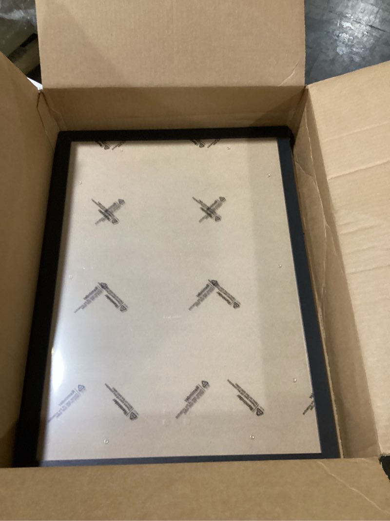 Condition photo showing As Is for A PLUS MAX 14x20 Picture Frame, Black Engineered Wood Frame for 14 x 20 Inch Picture Poster Photo, Light Weight 14 by 20 Frame with Wood-grain for Wall - 1 Pack/Black/14 x20 1 14x20