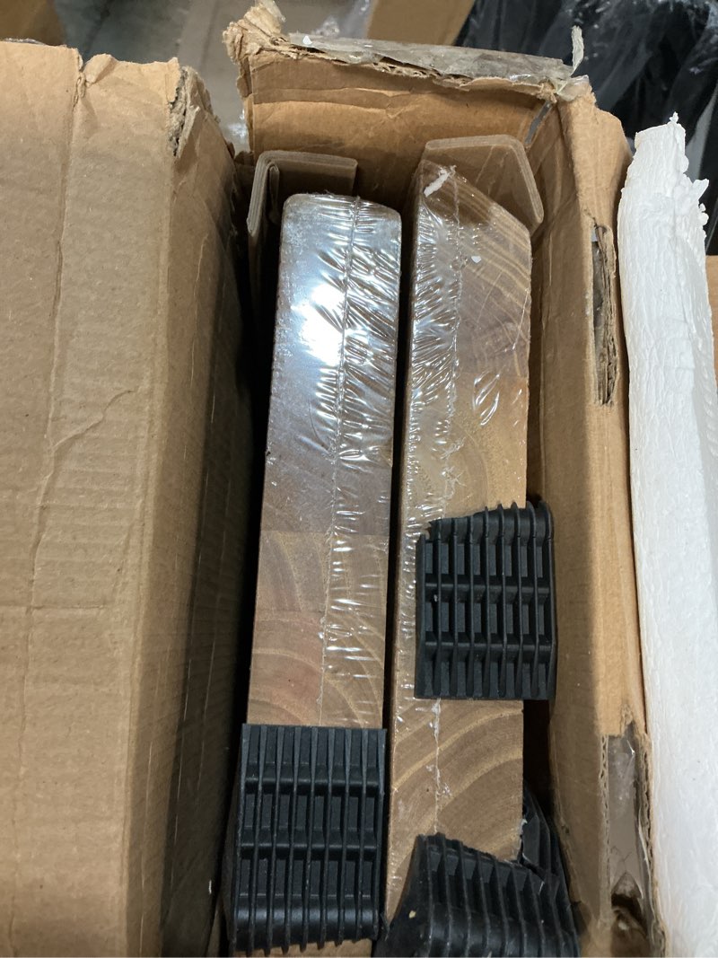 Condition photo showing Good Condition for Floating Shelves for Wall, 36"x9.3" Rustic Solid Live-Edge Elm Wood Wall Shelves, Heavy-Duty Floating Shelves with Invisible Brackets, Set of 2 for Living Room, Bedroom, and Kitchen, Natural Finish Natural Finish Live Edge, 36"W, 2Packs