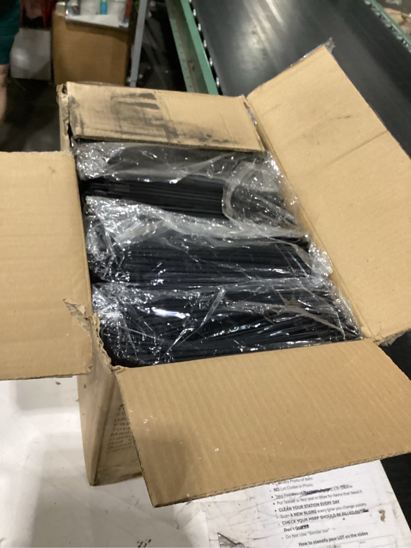 Condition photo showing As Is for 60-pack plastic folders with pockets and prongs,2-pocket folders with 3 fasteners, poly folders holds 8-1/2" x 11" paper for school/office/home, black smooth black 60-pack