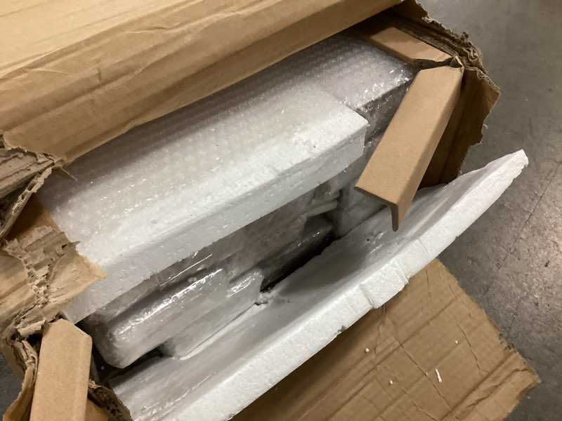 Condition photo showing New/Like New for Fredbeck Double 24x84 inch White Barn Door with 8FT Barn Door Hardware Kit Included,with MDF and Wood,DIY Assembly,5-Panel,48inch barn Door,Fit 45in-47in Opening 24x84 double doors