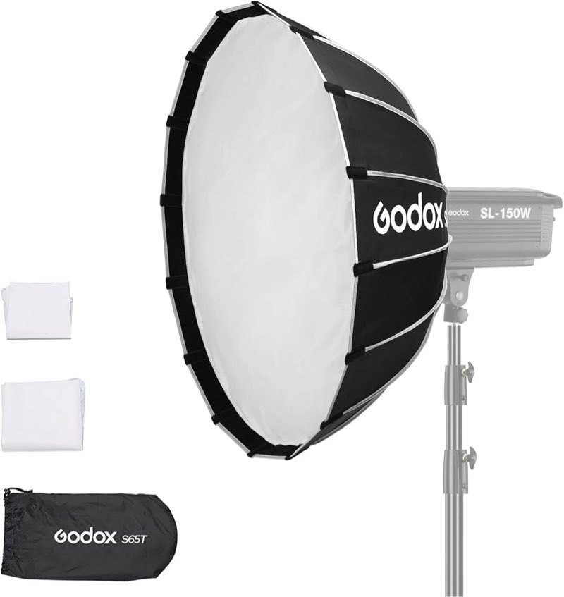 Godox S65T 65cm/25.6in Quick Release Umbrella Softbox Professional Foldable Softbox with Standard Bo
