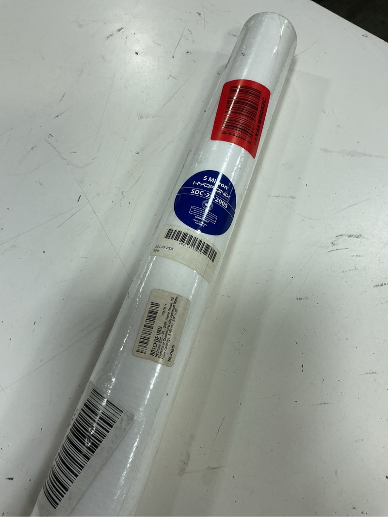 Condition photo showing New/Like New for hydronix sdc-25-2005 sediment water filter cartridge 2.5" x 20" - 5 micron - whole house, ro systems or commercial use
