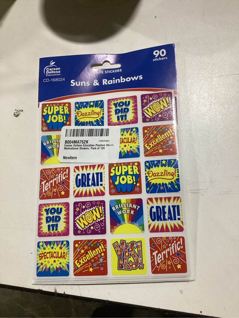 Carson Dellosa Education Positive Words Motivational Stickers, Pack of 120