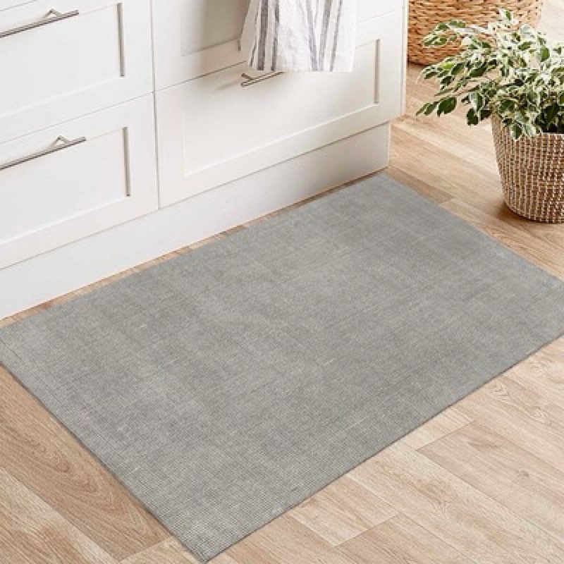 Origin 21 Microdot 2 x 3 (ft) Tufted Polyester Platinum Rectangular Indoor Mid-Century Modern