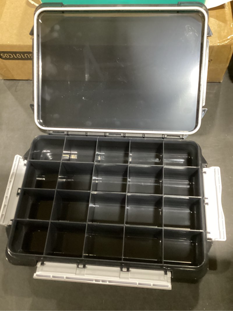 Condition photo showing Good Condition for Fullicon Extra Large Pill Organizer with Moisture Proof Design, Travel Jumbo Pill Box with 20 Compartment, Supplement Organizer for Vitamins with 3 Secured Buckles (Black)