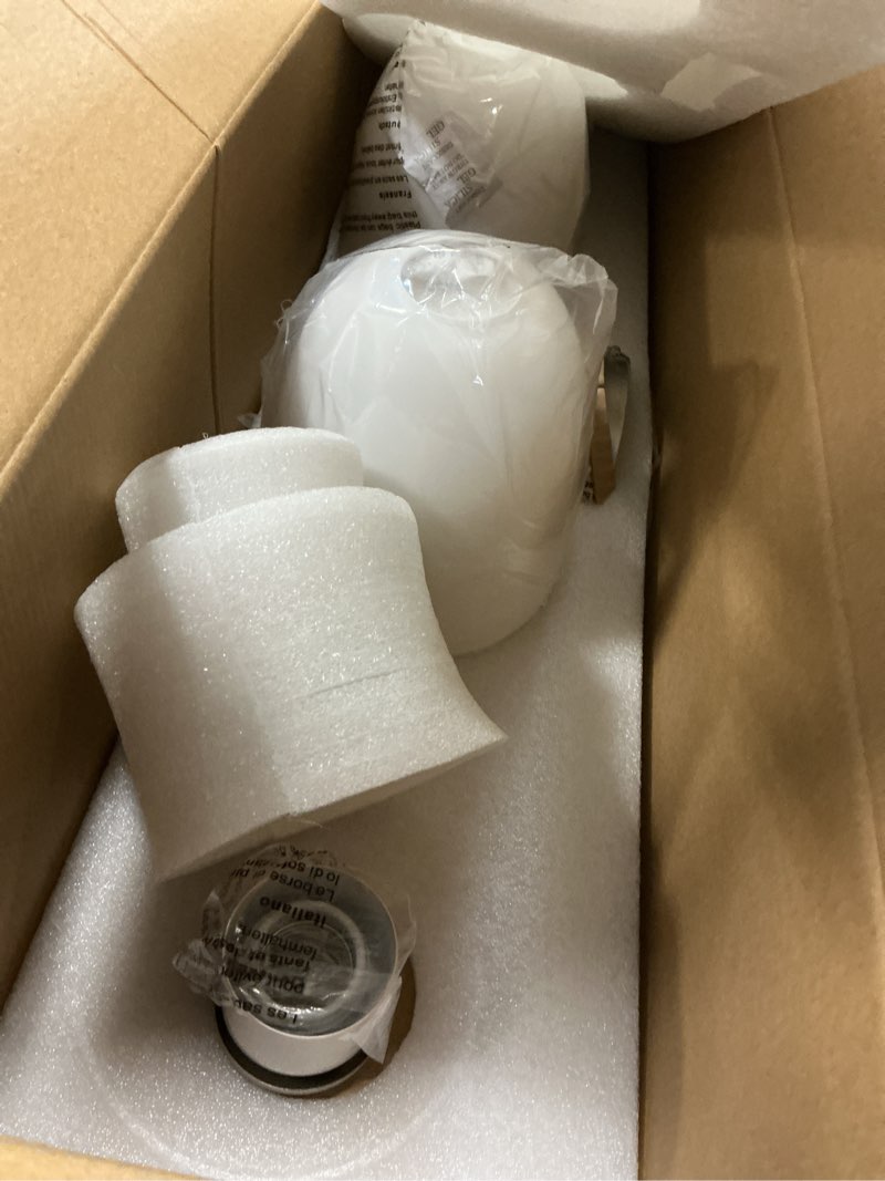 Condition photo showing Good Condition for bathroom vanity light, 4-light bathroom light fixtures over mirror, traditional vanity lights for living room, milk white bell glass shades, standard e26 base, brushed nickel brushed nickel 4-light