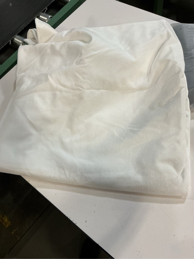 Condition photo showing Good Condition for quince cotton velvet room darkening curtain - single panel color ivory size: 48x84