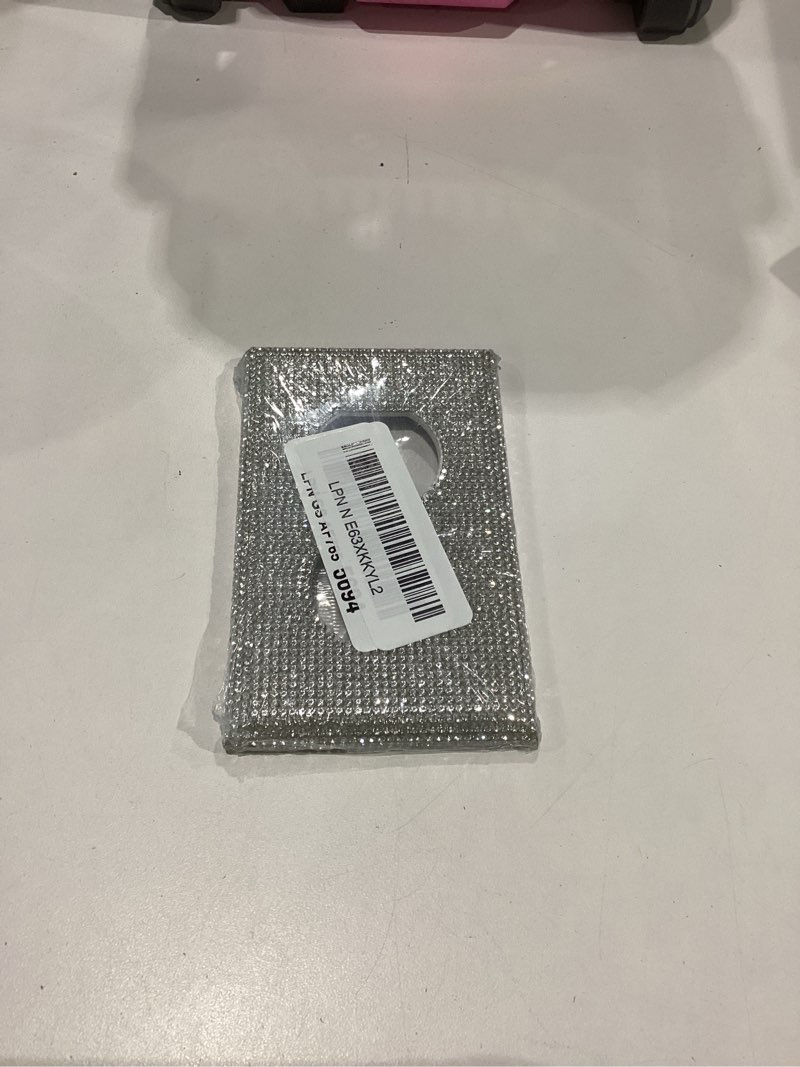 Condition photo showing New/Like New for shiny silver rhinestones outlet covers wall plate cover toggle 1 gang outlet cover light switch cover outlet cover wall plate standard size shiny silver rhinestones 8