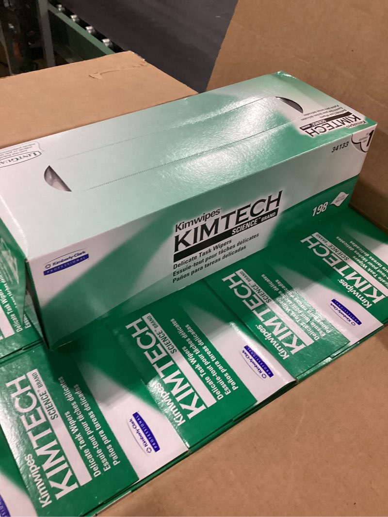 Condition photo showing Good Condition for kimtech 34133 kimwipes delicate task wipers, 1-ply, 11 4/5 x 11 4/5, 196 per box (case of 15 boxes) , white