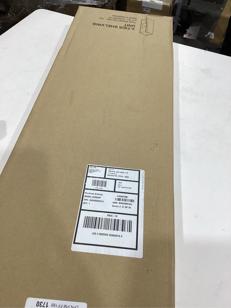 Condition photo showing Good Condition for Furinno Fulda Book Shelf, 3-Tier Narrow Bookshelf, Bookcase with 8-in Width Storage Shelf, 9.3 x 7.9 x 31.5, for Living Room, Bedroom, Home Office, Amber Pine Amber Pine 3-Tier, 8-Inch Width