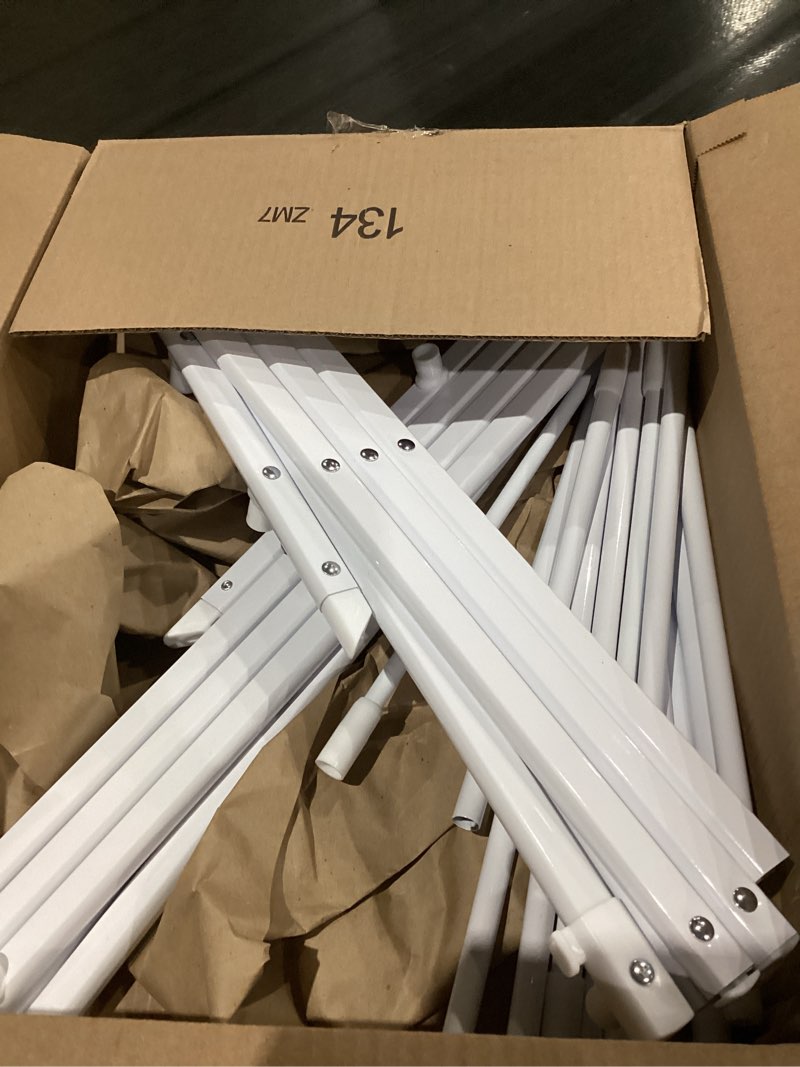 Condition photo showing Good Condition for Foldable Drying Rack Clothing, 3-Tier Portable Clothes Drying Racks for Indoor & Outdoor, Anti-Rust Compact Laundry Rack Collapsible, White 29" D x 14" W x 41" H White 29"D x 14"W x 41"H