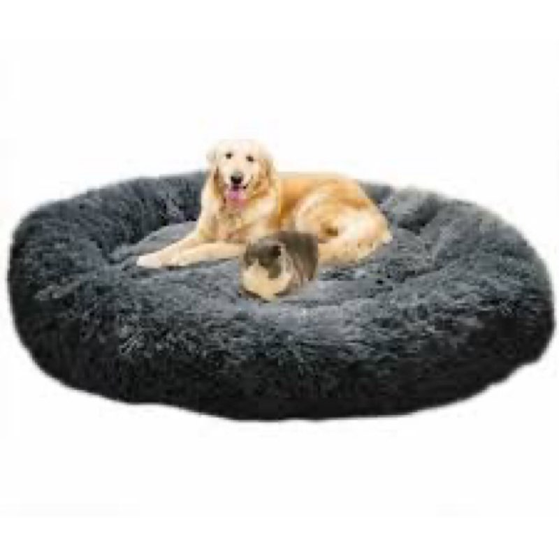 FurHaven Calming Cuddler Donut Pet Bed - Gray