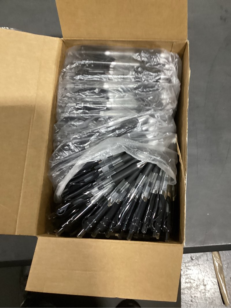 Condition photo showing Good Condition for spakon 200 pieces gel pens bulk retractable ink ballpoint pen bulk rolling ball medium point 0.5mm ballpoints with soft grip for journal writing office home(black)