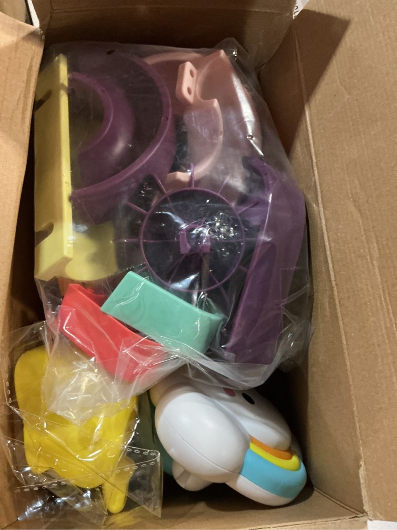 Condition photo showing Good Condition for 33 pcs bath toys for toddlers and babies, bathtub toy set with shower, rubber ducks, floating toys