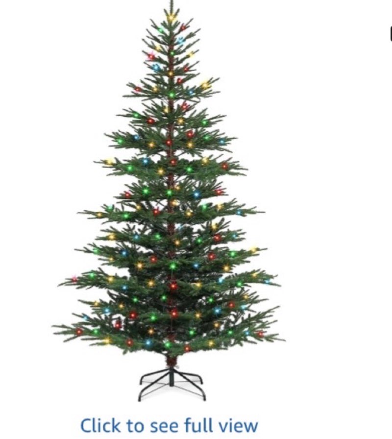 HOLLO STAR 4.5 ft Flocked Prelit Christmas Tree with 200 LED Lights, App Control, Artificial Christm
