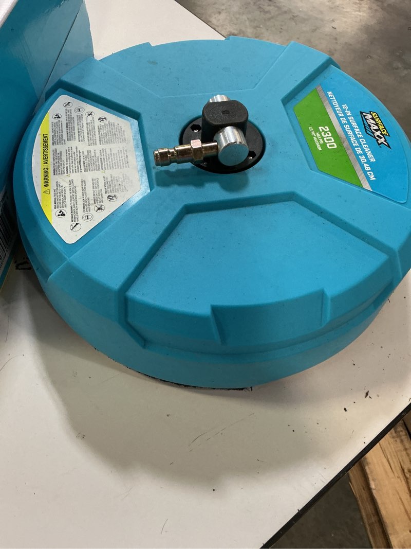Condition photo showing As Is for surfacemaxx 12-in up to 2300-psi rotating surface cleaner for electric pressure washers