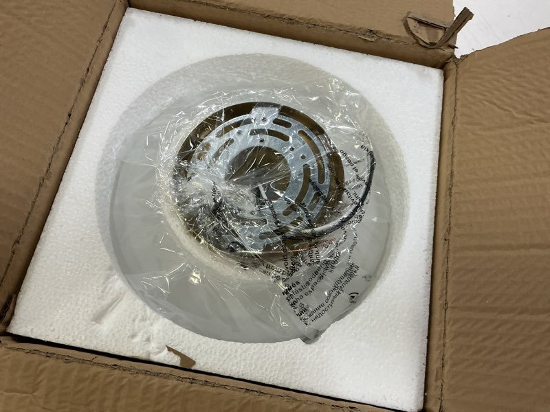 Condition photo showing Good Condition for industrial gold matte light fixtures ceiling mount, with frosted glass shades semi flush mount ceiling light, for hallway fixtures kitchen, foyer frosted gold