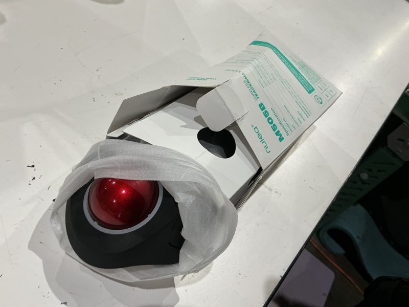 Condition photo showing Good Condition for nulea m505b wireless trackball mouse, rechargeable ergonomic rgb rollerball mouse, easy index finger control with 5 adjustable dpi, 3 device connection for pc, laptop, ipad, mac, windows, android