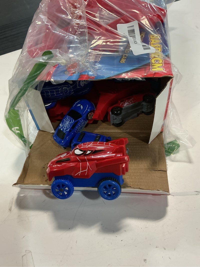 Condition photo showing Good Condition for spider toys for boys 4-6, create a spider world road race tracks with 2 cool spider cars toys for kids boys, flexible train tracks set for age 3 4 5 6 7 8 year & up old boy girls birthday gifts spider track