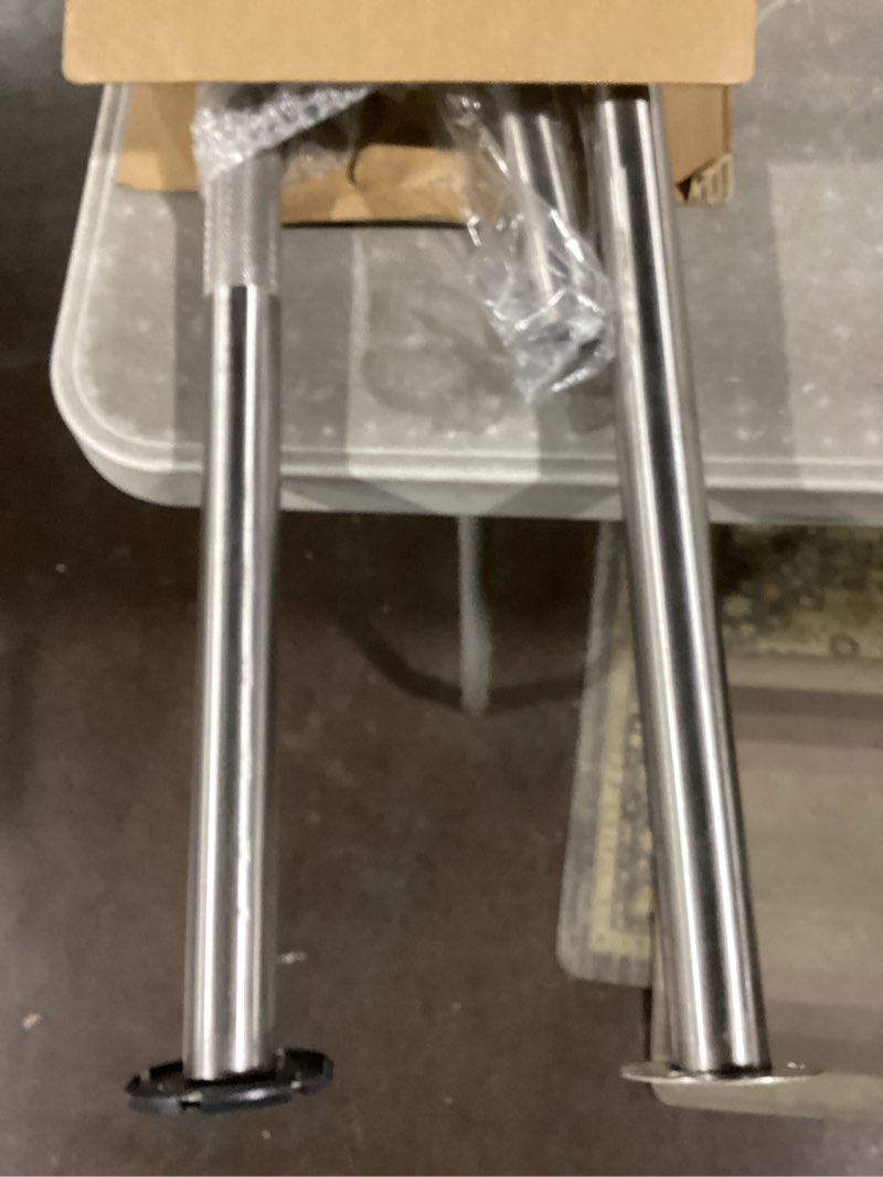 Condition photo showing As Is for Toilet Grab Bar 31.3 Inch with Leg, YuanDe Chrome Anti-Slip Toilet Handrail, Wall & Floor Mounted Stainless Steel Grab Bar, Knurled Handicap Support Rail for Elderly, Disabled, Pregnant 31.3 IN Chrome