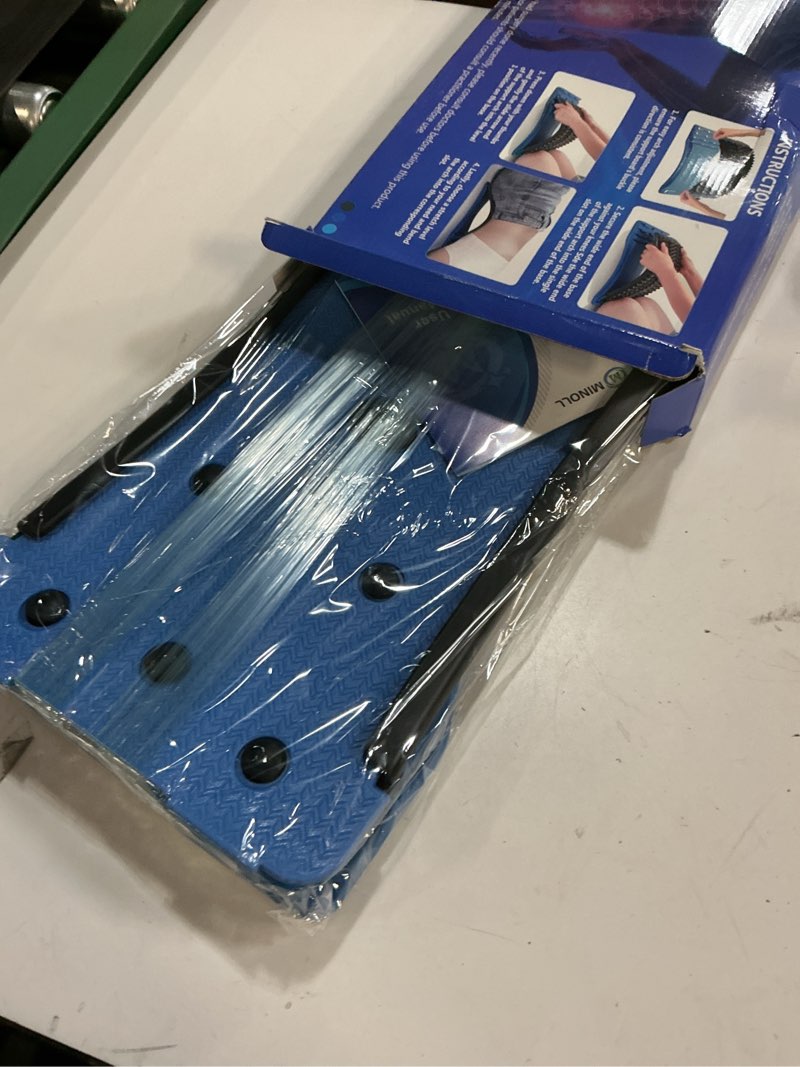 Condition photo showing New/Like New for Back Stretcher for Lower Back Pain Relief, Multiple Level Adjustable Arch Lumbar Back Cracker Board, Back Cracking Device, Back Massager for Scoliosis, Spine Decompression Support Blue