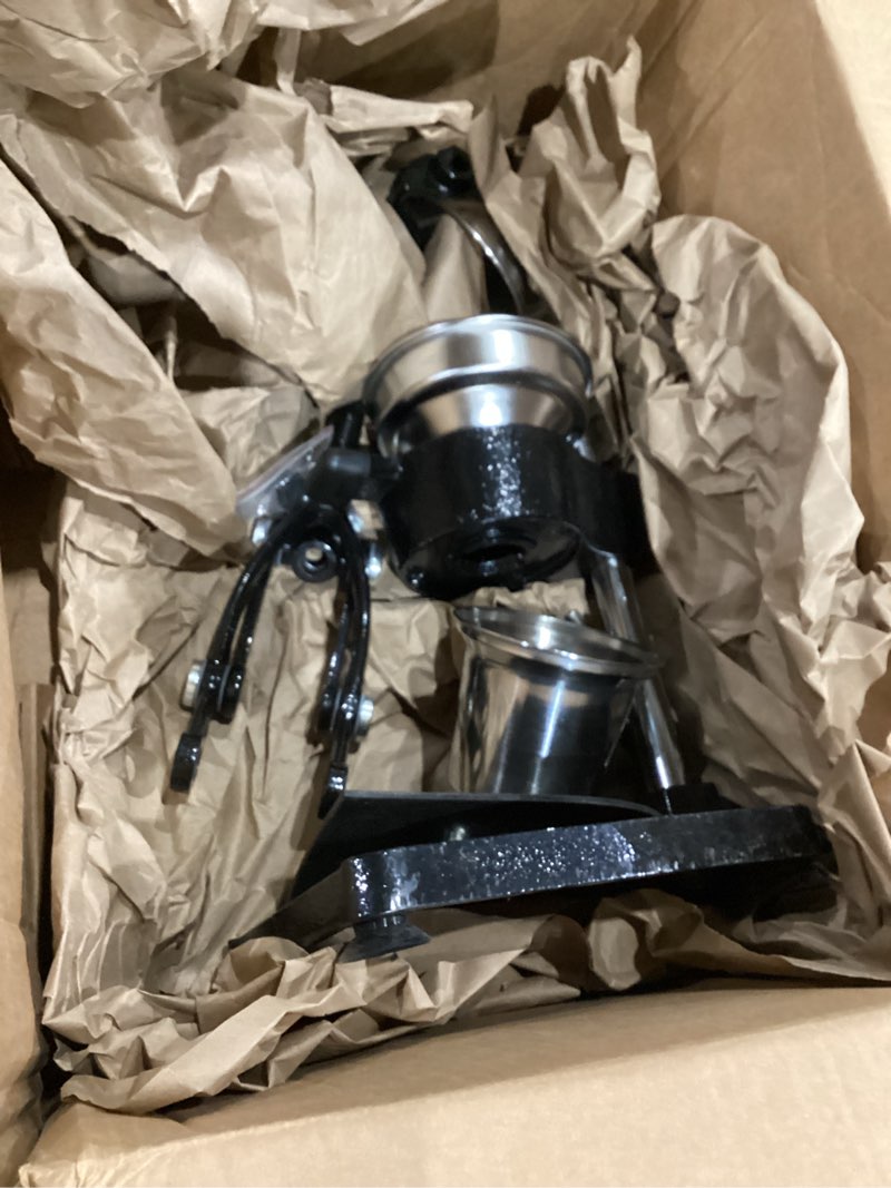 Condition photo showing As Is for manual cast iron citrus juicer,commercial hand press,heavy duty countertop squeezer for fresh orange lemon juice,stable when pressed,easy to use & clean (black)