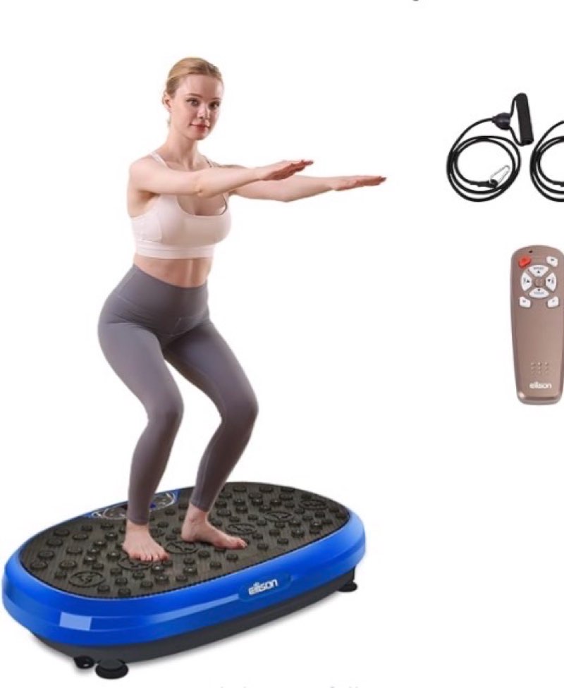 EILISON FitMaxx 3D XL Vibration Plate Exercise Machine - Whole Body Workout Vibration Platform w/Loop Bands - Lymphatic Drainage Machine for Weight Loss, Shaping, Recovery