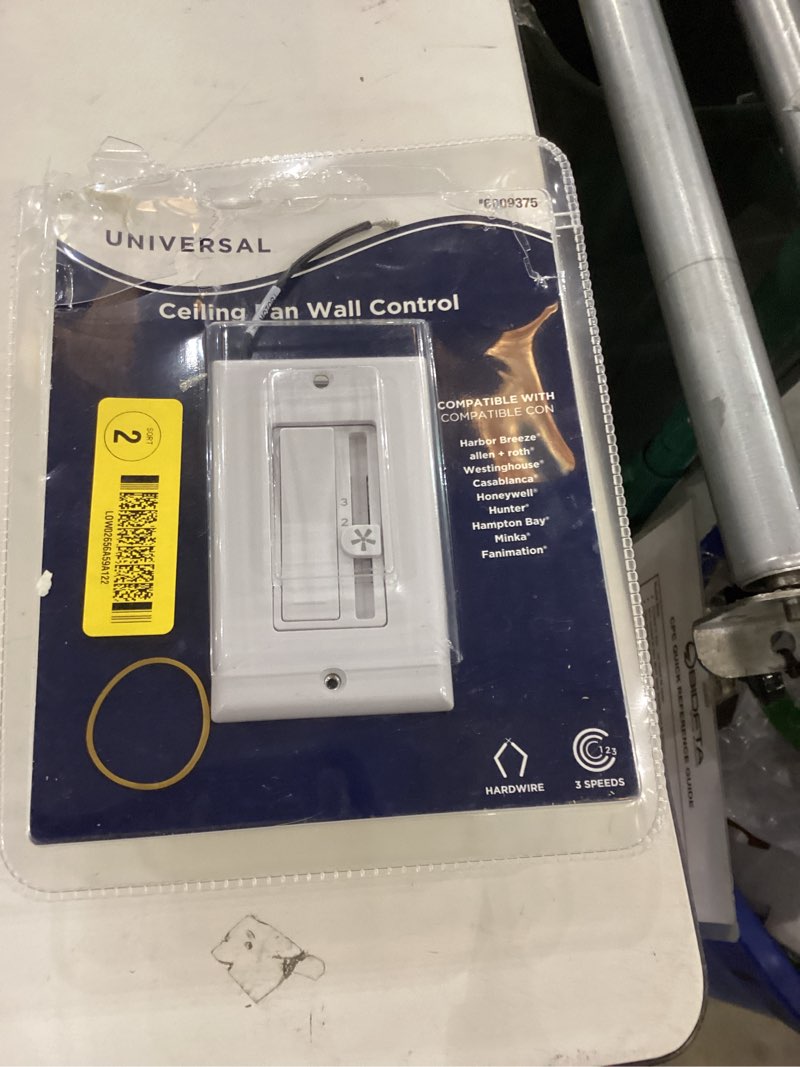 Ceiling fan wall control