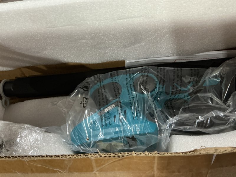 Condition photo showing New/Like New for seesii 4-in-1 cordless pole hedge trimmer: 20v 9-ft telescoping shrub trimmer & grass shear, 12" & 6'' dual-action sk5 blades, 2 x 4.0ah batteries, shoulder strap for tall hedges & lawn edging dark blue