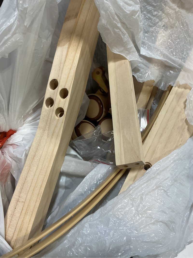 Condition photo showing As Is for ecoade moses basket stand, baby moses basket rocker stand - natural wood