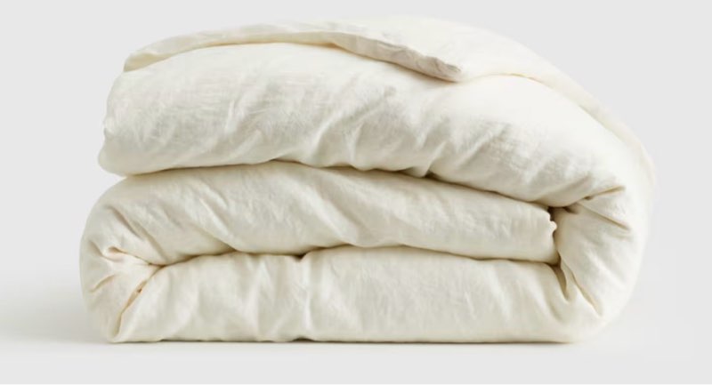 quince linen duvet cover king white
