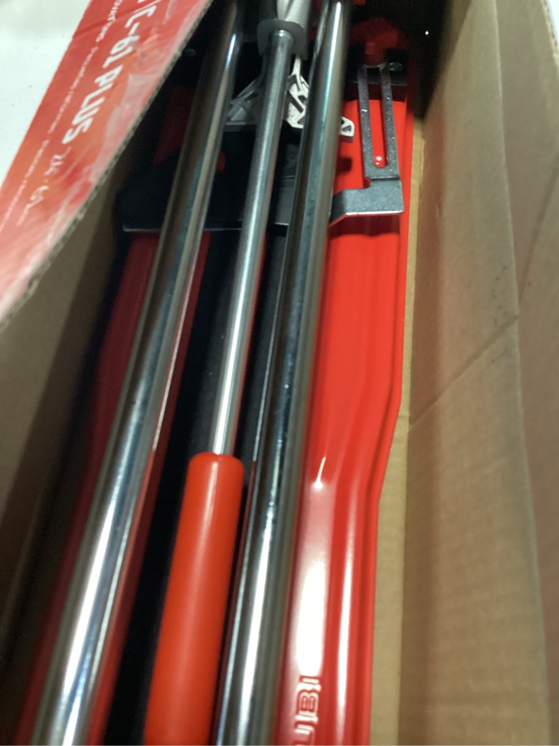 Condition photo showing As Is for rubi practic 61 plus-24 in. tile cutter with tungsten carbide blade and roller guide