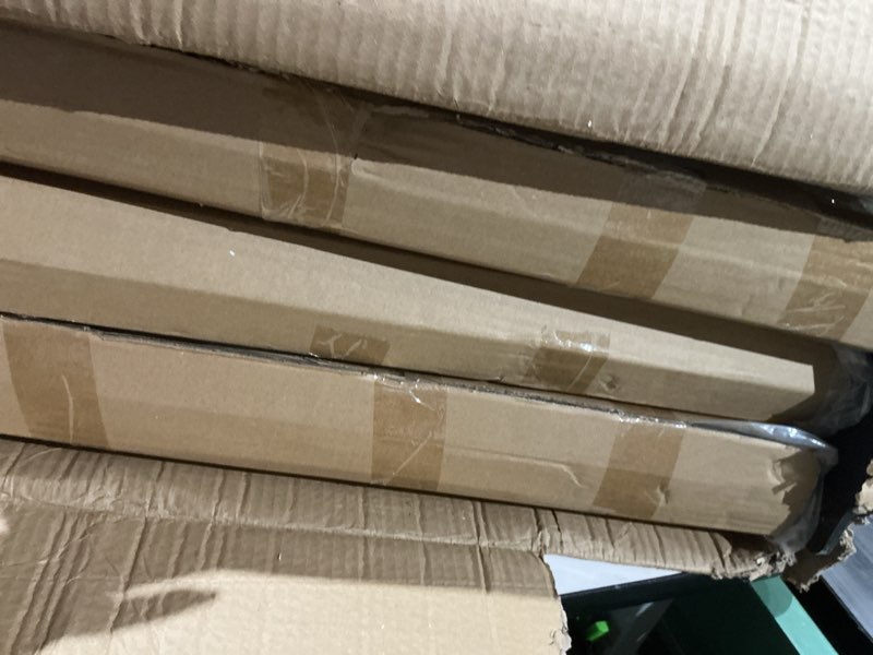 Condition photo showing As Is for 79? outdoor lamp post light with warm bulb, aluminum ip54 waterproof post lights outdoor, hardwired black pole lights for yard garden patio lawn pathway driveway front/back door